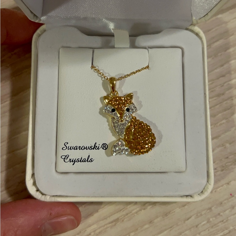 Swarovski Fox Necklace